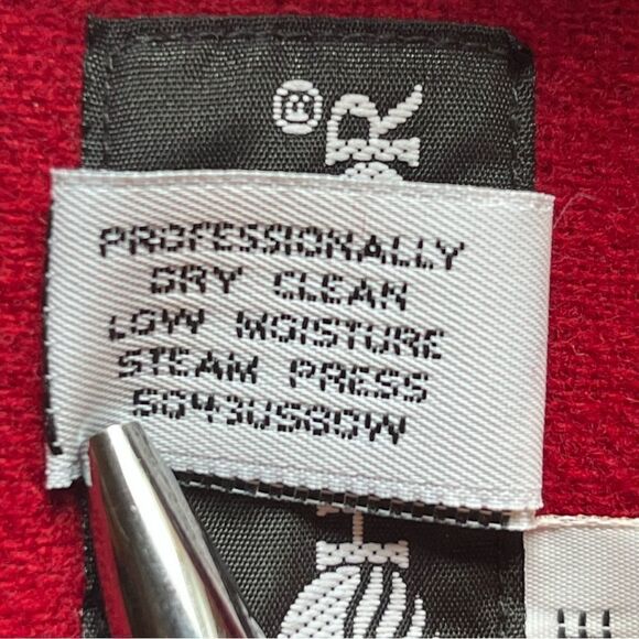 Sag Harbor Women's Wool Blazer Full Zip Red Size 8 Lined - Picture 4 of 9